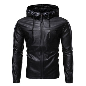 Wholesale New Winter Geaca De Piele Men's Lederjacke Cow Hide Dzseki Slim Fit Jacket With Duffle Hood Veste Skinnjakke Jope - Product Image 5
