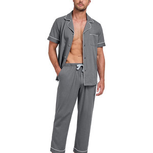 Pyjama Confortable pour Homme en Coton Doux, Tenue de Nuit Respirante, Coupe Décontractée - Product Image 1