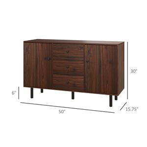 Credenza Rustica Marrone Retrò, Mobile Buffet da Cucina, Tavolo Bar Caffè Fatto a Mano per Villa, Agriturismo o Magazzino - Product Image 3