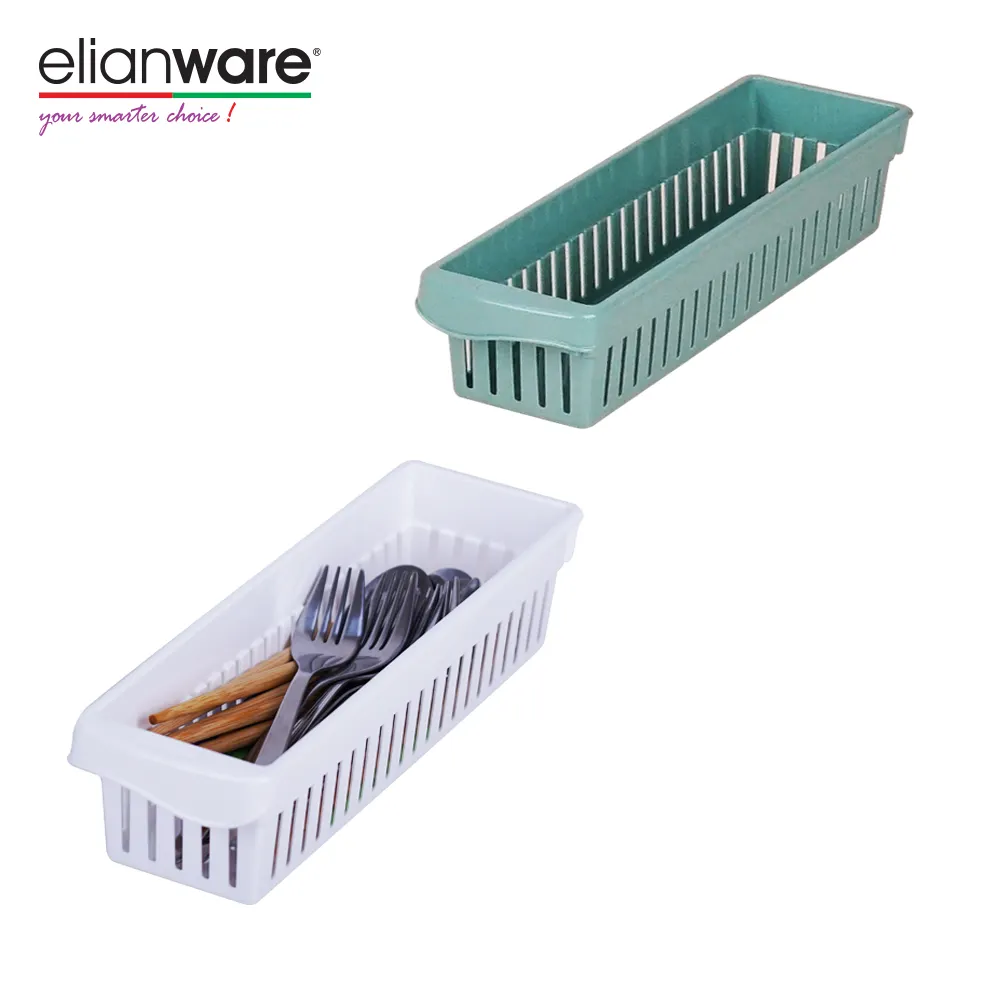 Elianware Thiết Kế Mới Đa Năng Hộ Gia Đình Stackable Hình Chữ Nhật Lưu Trữ Giỏ Y Tế Dược Đa Năng Lưu Trữ Hộp