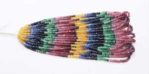 Perles Rondelles Multicolores Facettées AAA 4 MM, Perles Rondelles en Pierres Précieuses Naturelles Multicolores, Mélange de Perles Précieuses Facettées pour Bijoux - Product Image 6