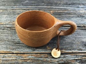 Rustic Wooden Mug Handmade Natural Solid Wood Coffee Cup Eco Friendly Drinkware for Tea Coffee Juice Serving - Product Image 2