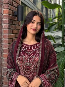 Premium Cotton Printed Embroidered Kurti <b>Pant</b> Dupatta Set for Women with <b>Sequins</b> Work and Full-Stitched Bottom - Product Image 2