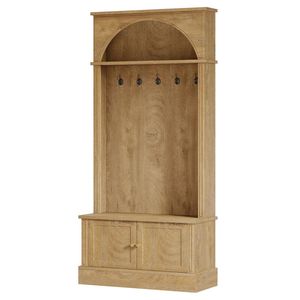 Appendiabiti Cromato con Doppio Ripiano Staccabile in Tessuto PP, Scarpiera da Ingresso, Pratico Portaoggetti a Forma di Stand per Vestiti e Scarpe - Product Image 3