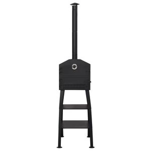 Four à pizza extérieur au charbon de bois avec 2 pierres réfractaires pour rôtir et cuire, durable et portable - Product Image 3