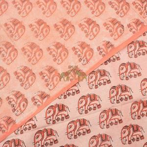 Nouveau design personnalisé, tissu en coton imprimé Sanganeri avec motif animal, éléphant, bébé - Product Image 5