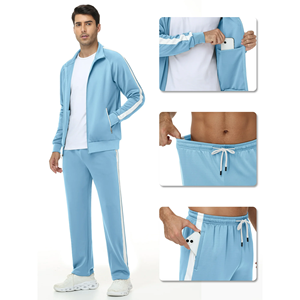 Servicio OEM, Chándales de Invierno para Hombre de Primera Calidad, Color Sólido, Ecológicos, Transpirables, de Spandex/Poliéster, con Cierre Completo y Elegante - Product Image 2
