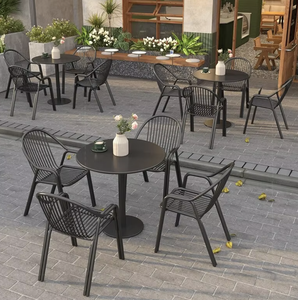 Outdoor <b>Table</b> and Chair Set Waterproof Sunproof Patio Furniture for Garden Courtyard Balcony Tea Coffee Use - Product Image 6