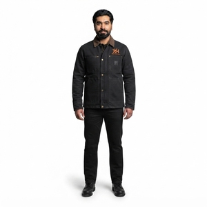 Men's 100% Cotton Canvas <b>Chore</b> <b>Jacket</b> Abrasion Resistant Custom Private Label OEM Casual Streetwear Workwear Utility Coat Silk - Product Image 1