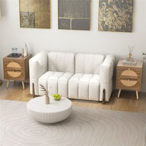 Set di 2 Comodini in Legno di Noce Stile Bohémien, 54,61 cm, Legno di Pino Naturale, Capacità 88 Libbre - Product Image 4