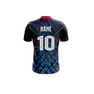Maillot de cricket personnalisé pour hommes avec logo, ajustable, 100 % polyester, impression par sublimation, grandes tailles, tenue d'équipe - Product Image 3
