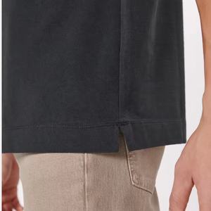 Camiseta clásica de manga corta con logotipo personalizado para hombre, Camiseta de algodón de Color sólido para hombre, camiseta de gran tamaño de peso pesado para hombres y mujeres - Product Image 5