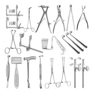 Juego de 21 piezas de instrumentos quirúrgicos de acero inoxidable para toracotomía nasal, de emergencia torácica y cirugía de tórax. - Product Image 1