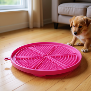 Lick'n'Snack Tapete de silicona para alimentación de mascotas con ventosa Rosa 18 cm para perros y gatos - Product Image 3
