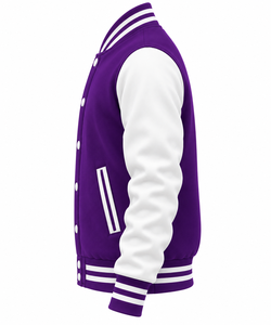 Chaquetas de Invierno Personalizadas OEM de Alta Calidad para Hombre, Chaqueta Varsity de Béisbol con Mangas de Cuero y Lana para Hombre 2026 al por Mayor - Product Image 4