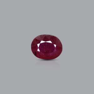 4 Carat Oval Cut Ruby Loose Gemstone for Fine Jewelry - Product Image 1