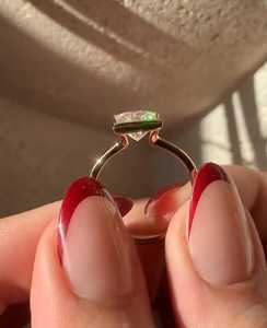 Anillo de Diamante Solitario de Corte Princesa de 2.01 CT, Cultivado en Laboratorio, con Brillo de Lujo, para Mujer, Oro Sólido de 14K, Regalo Sorpresa para Novias - Product Image 3