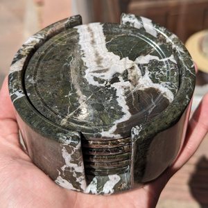 Top Quality <b>Marble</b> <b>Coaster</b> Round Shape Set Fully Customized in Stock Glass Mats & Pads Low Price - Product Image 1