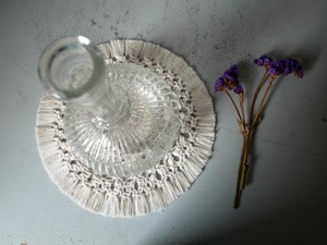 Handmade White Macrame Round Placemats Decorative <b>Table</b> <b>Mats</b> Suitable for Modern Home and Dining Setup Wholesale From India - Product Image 6