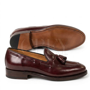 Chaussures en cuir pour hommes à la mode, mocassins en cuir véritable, semelle légère, finition artisanale, pour sorties décontractées - Product Image 5