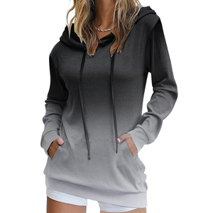 Sweat-shirts à capuche en molleton personnalisés avec imprimé graphique pour femmes, épaules tombantes, coupe ample, en coton, streetwear tendance - Product Image 1