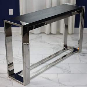 La última mesa de consola de esquina de pasillo superior de cristal de lujo, mesa de consola decorativa para sala de estar con acabado de calidad - Product Image 2