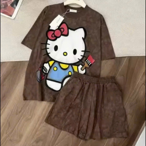 ชุดเสื้อผ้าผู้หญิงสองชิ้นสำหรับฤดูร้อน สไตล์ลำลอง ผ้าฝ้ายเนื้อนุ่ม เป็นมิตรกับสิ่งแวดล้อม ซักได้ สวมใส่สบาย แฟชั่นธรรมชาติ รับสั่งทำ - Product Image 2