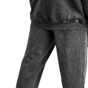 Conjunto Deportivo con Capucha para Hombre, Estilo Vintage, Lavado Ácido, Corte Regular, Top y Pantalón a Juego, Ropa Casual, Estilo Urbano, para Uso Diario - Product Image 3