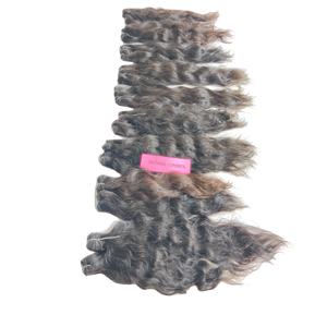 Vente en gros de cuticules de temple vierge indiennes alignées couleur naturelle humaine aucun traitement chimique tissage tressage boucles ondulées groupées - Product Image 6