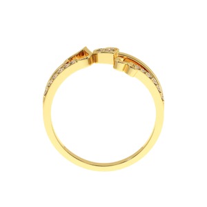 SOLITAIREKART Love Heart Natural Diamond <b>Ring</b> 0.13ct HI Color VS-SI Clarity Yellow-Gold 14-KT Gold 0.445g - Product Image 4