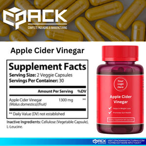 Venta al por Mayor de Suplemento Dietético de Vinagre de Sidra de Manzana para Adultos de Alta Calidad, con Etiqueta Privada de Exportador Estadounidense, 60 Cápsulas, para Compradores al por Mayor - Product Image 3