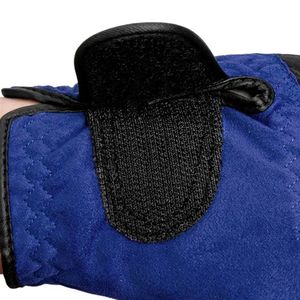 Custom Logo Sheepskin Golf <b>Gloves</b> for Men with Adjustable Wrist Strap Hook & Loop Closure Embossed Printing Outdoor Use - Product Image 2