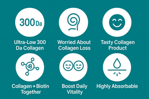 Capsules de peptides et de biotine de collagène à faible poids moléculaire OEM de Corée pour la peau adulte éclaircissant et hydratant supplément de beauté anti-âge - Product Image 6