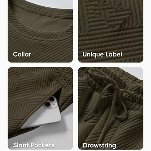 Conjunto Deportivo Informal de 2 Piezas con Capucha para Hombre, Ropa Deportiva Informal con Capucha, Conjunto Deportivo de 2 Piezas para Hombre, Conjunto de Entrenamiento para Gimnasio - Product Image 2