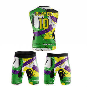 ชุดยูนิฟอร์มฟุตบอลแบบธง 7v7 ขายส่ง ชุดเสื้อและกางเกงขาสั้นพิมพ์ลายโลโก้ตามสั่ง สำหรับผู้ชาย ผู้หญิง และเด็ก ผ้าโพลีเอสเตอร์ระบายอากาศได้ดี เหมาะสำหรับทีมกีฬา - Product Image 3