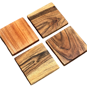 Wooden <b>Square</b> Coaster <b>Set</b> Of 4 Pcs With Wood Finished For Hot & Cold Cover Of Beverage Kitchenware Coaster <b>Set</b> - Product Image 5