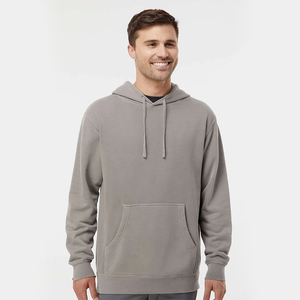 Sudadera con Capucha Extra Grande para Hombre, Color Gris Topo, 100% Algodón Felpa, con Bolsillo Canguro, Estilo Urbano Ecológico Personalizado - Product Image 1
