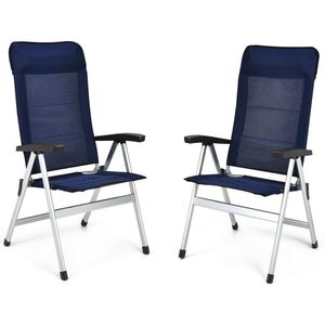 Set di 2 Sedie da Pranzo Portatili per Patio con Poggiatesta Regolabile, Arredamento da Esterno di Alta Qualità - Product Image 3