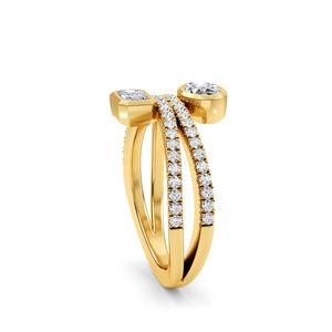 Anillo Clásico de Oro Blanco de 9K con Diamante Cultivado en Laboratorio, 1.10 ctw, Corte Ovalado, Diseño Premium para Compromiso - Product Image 3