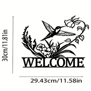 Set di decorazioni da parete in metallo fatte a mano, stile vintage, con colibrì, gufo e farfalla (decorazione per la casa) - Product Image 5