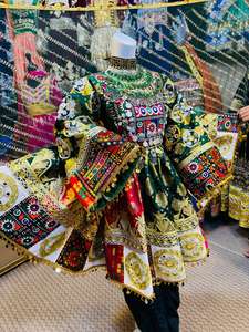 Precios al por mayor, MOQ bajo, vestido afgano para mujer, tallas y colores personalizados, bordado afgano Kuchi, vestidos casuales vintage en venta - Product Image 4