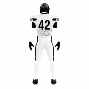 Maßgeschneidertes Herren Grunge Distressed Football-Uniform-Set Sublimations-Gepolstertes Trikot Kompressionshose Invaders-Stil Team-Bekleidungs-Kit - Product Image 4