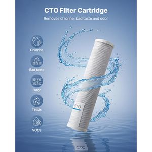 Cartuccia di Ricambio per Filtro Acqua Domestico a 3 Stadi 4.5'' X 20'' PP CTO Carbon Block - Product Image 2