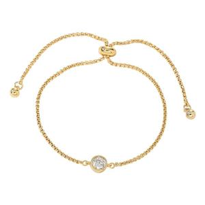 Bracelet minimaliste circulaire en zircon, bijou fin et élégant pour un usage quotidien ou pour un port superposé, bracelet en diamant - Product Image 1