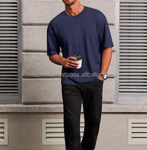 Camiseta de Verano para Hombre, Talla Grande, 100% Algodón, Personalizada, Lisa, con Estampado, Corte Regular, Estilo Urbano, Cuello Redondo - Product Image 2