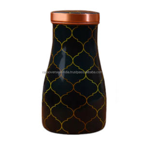 Personalized Wholesale Geometric Enameled Printed Pure Copper Water <b>Bottle</b> Jar for <b>Drinking</b> Water at Reasonable Price - Product Image 3