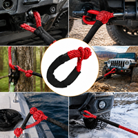 Kit de récupération tout-terrain robuste avec manille souple synthétique 41000 LBS et anneau de récupération, pour treuil, corde de récupération, équipement de récupération pour Jeep, SUV, camion, véhicule 4x4