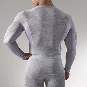 Quick Dry Breathable Eco-Friendly Spandex/Polyester 240g Top Baseline Athletic Shapewear Mens <b>Compression</b> <b>Shirts</b> Short Sleeve - Product Image 2