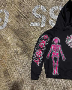 OEM personalizado logotipo pulóver Oversize ácido lavado Crop Hoodie hombres 100% algodón Vintage Sudadera con capucha desgastada con estampado de calavera para el invierno - Product Image 6