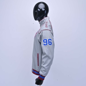 Vestes universitaires Hbcu SC State University pour hommes, gris, rouge, bleu, avec patchs brodés, coupe-vent, décontractées, fermeture éclair sur le devant, pour l'automne - Product Image 3